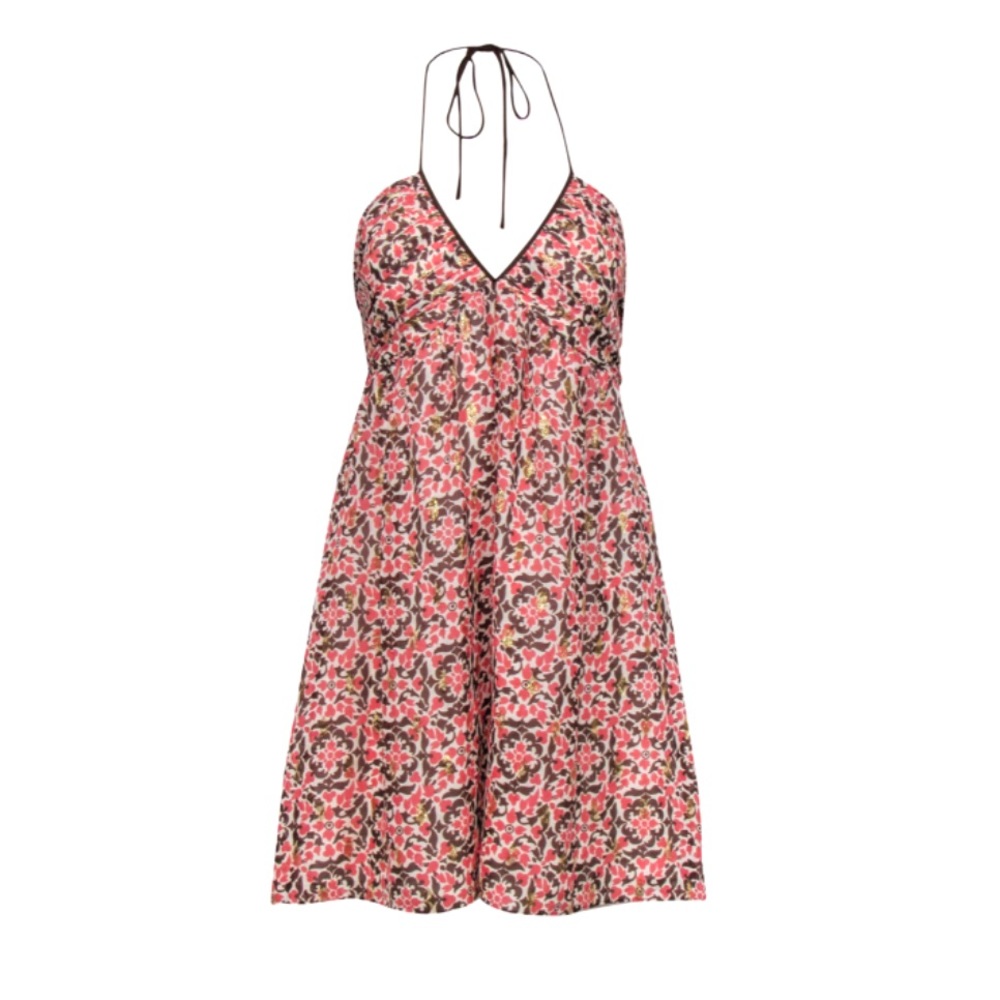 🛍️ SHOSHANNA Printed Halter-back Babydoll Straps Dress  NWT - Size 10